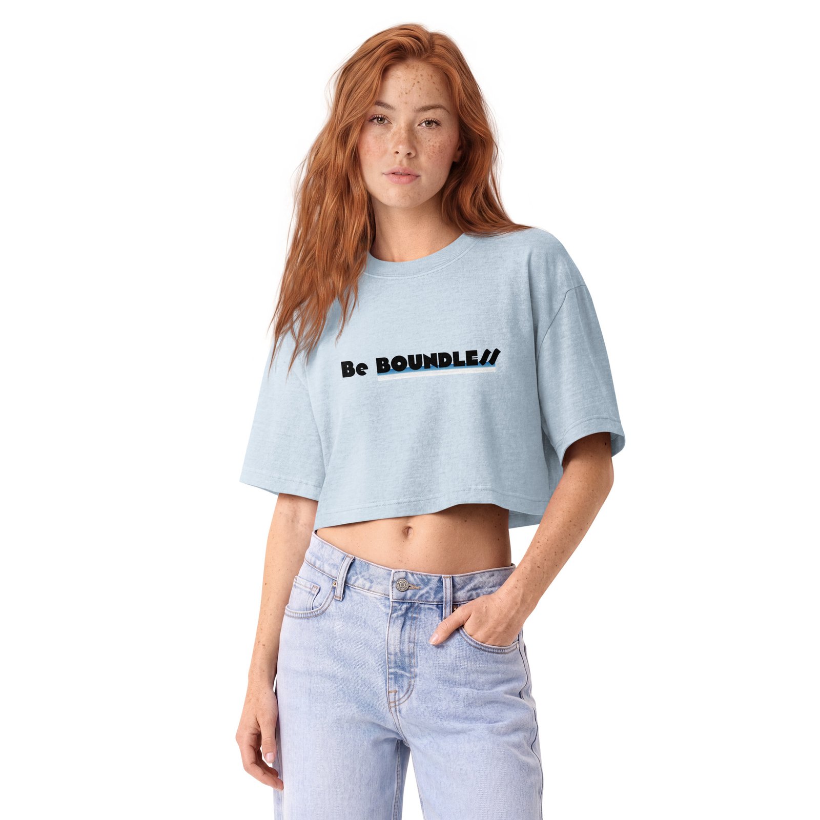 LEMEK "Be Boundless" Women’s Dye Cropped Tee - Image 6